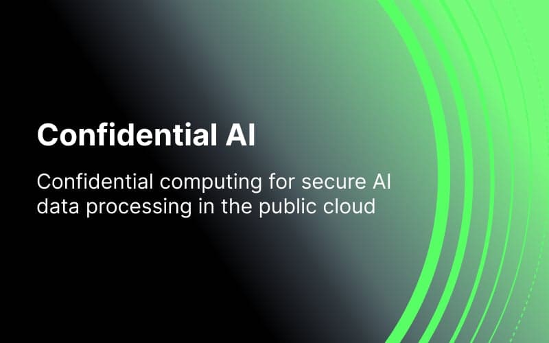 Confidential AI cover EN green gradient with green circular lines